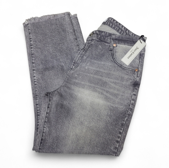 Juicy Couture Venice Gray Marble Wash Raw Hem Jeans - NWT - Picture 2 of 5